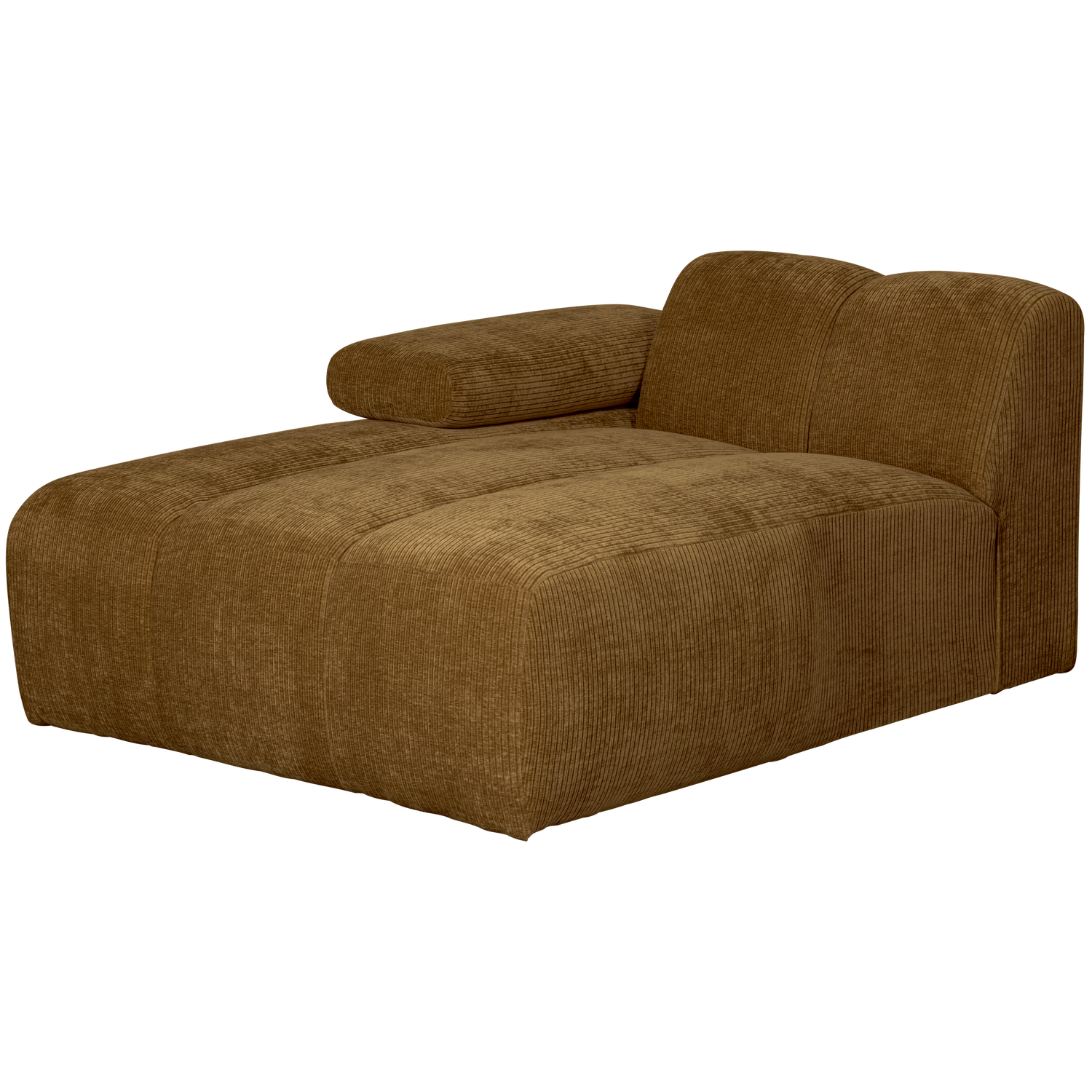 WOOOD Mojo Chaise Longue Elementenbank links - Ribstof - Honing Geel