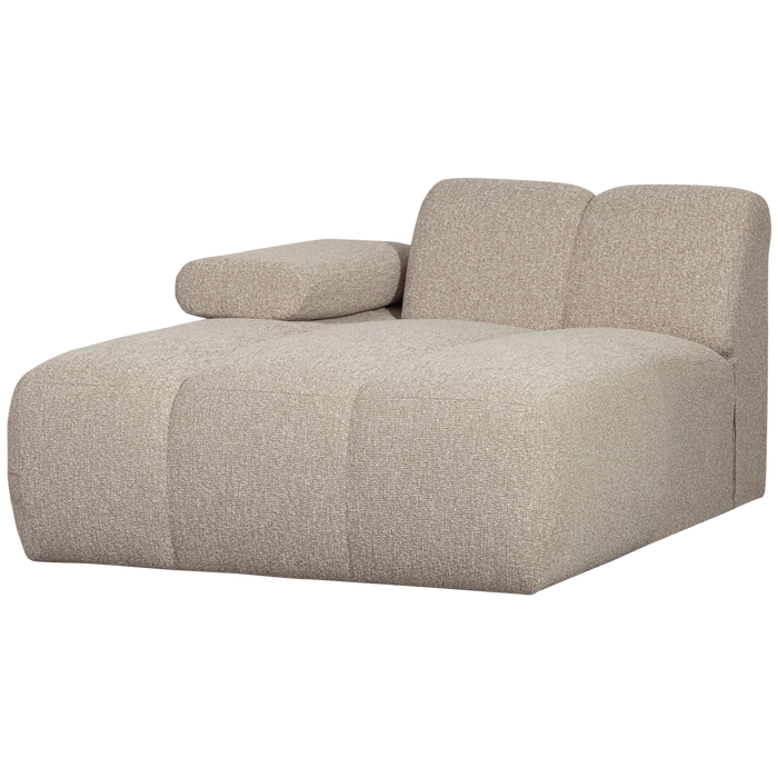 WOOOD Mojo Chaise Longue Elementenbank Links - Bouclé - Beige