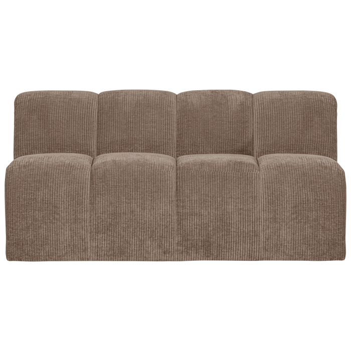 WOOOD Mojo Eetbankje Met Rugleuning 164 cm Mojo - Ribstof -Donker Zand