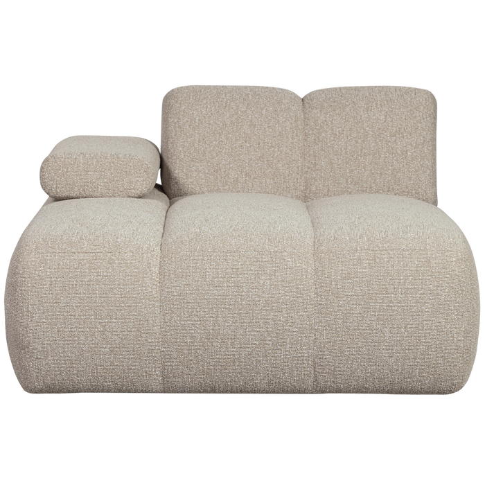 WOOOD Mojo Chaise Longue Elementenbank Links - Bouclé - Beige