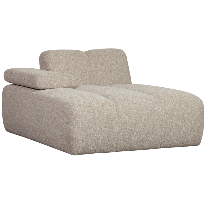 WOOOD Mojo Chaise Longue Elementenbank Links - Bouclé - Beige