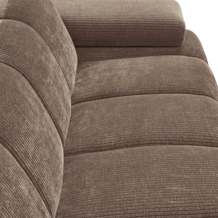 WOOOD Mojo 2-Zits Bank Met Arm Rechts - Ribstof - Zand - 74x200x97