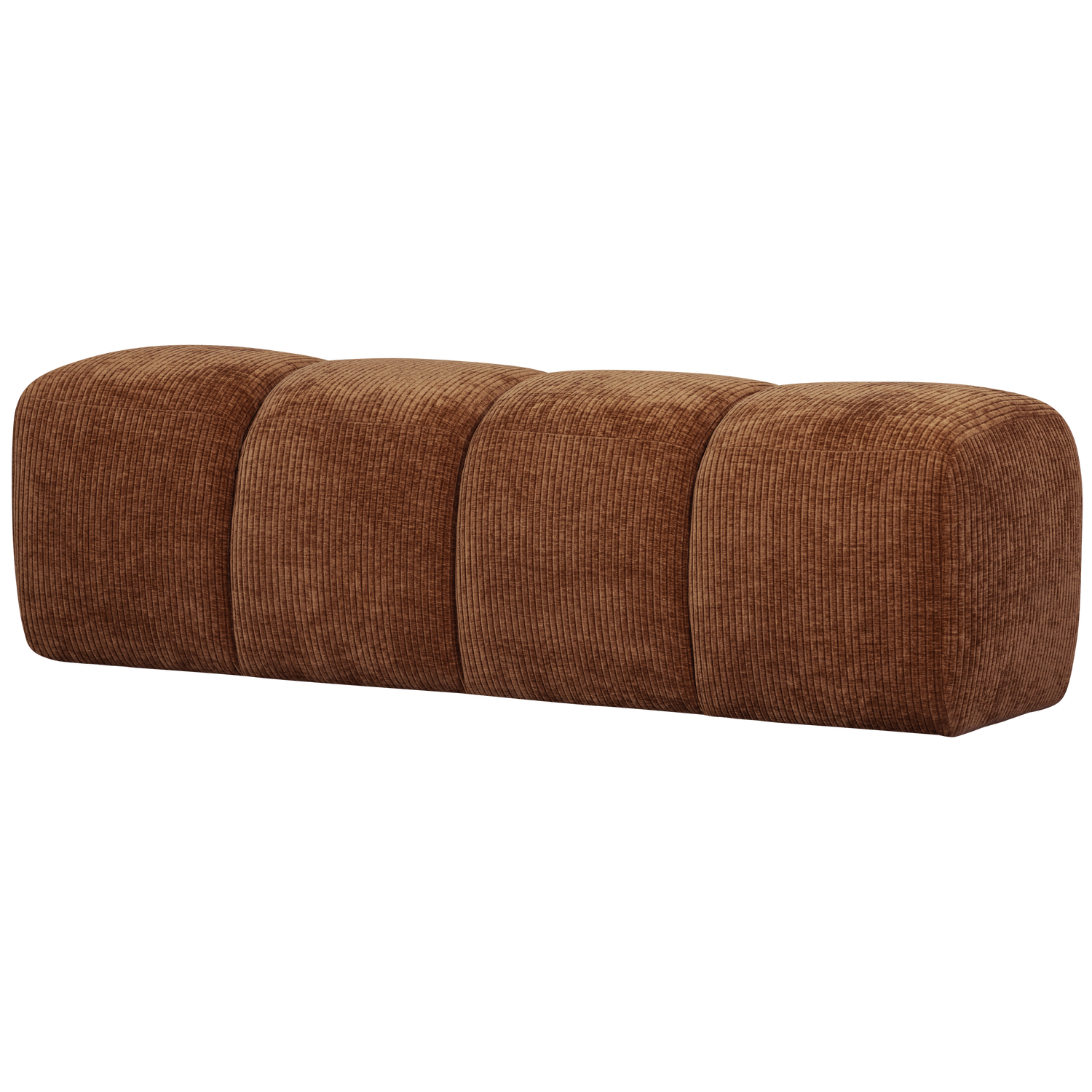 WOOOD Mojo Eetbankje 164 cm Mojo - Ribstof - Roest Bruin - 49x164x45