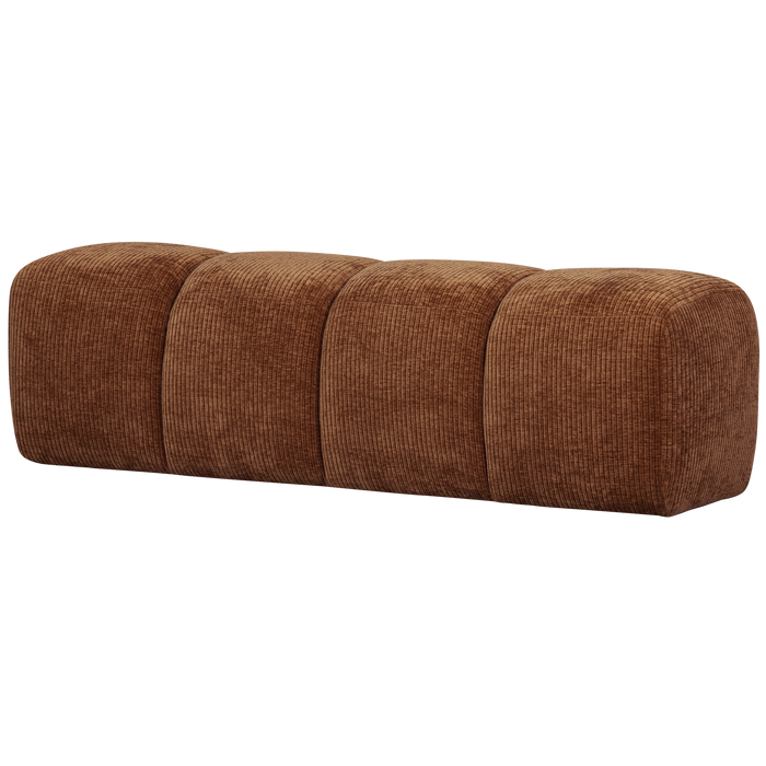 WOOOD Mojo Eetbankje 164 cm Mojo - Ribstof - Roest Bruin - 49x164x45