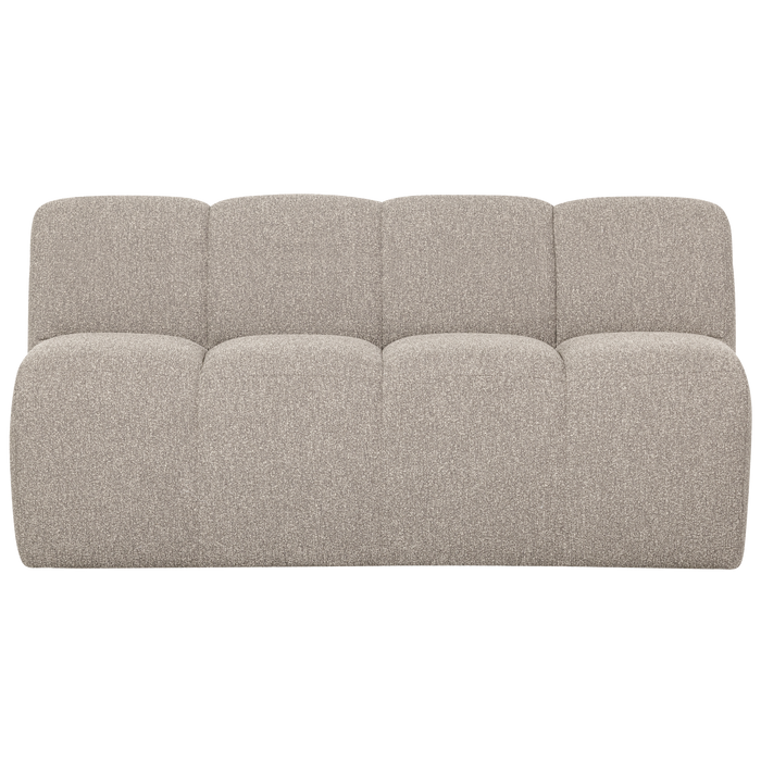 WOOOD Mojo Eetbankje Met Rugleuning - Bouclé - Beige Melange - 164cm