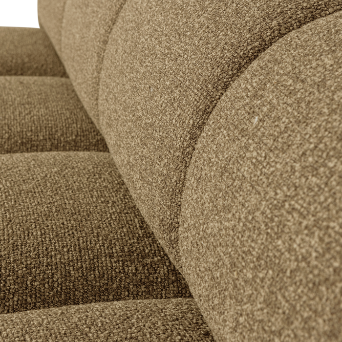 WOOOD Mojo Eetbankje Met Rugleuning 164 cm Mojo - Bouclé - Geel|Bruin