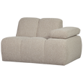 WOOOD Mojo 1-Zits Bank Met Arm Rechts - Bouclé - Beige - 74x120x97