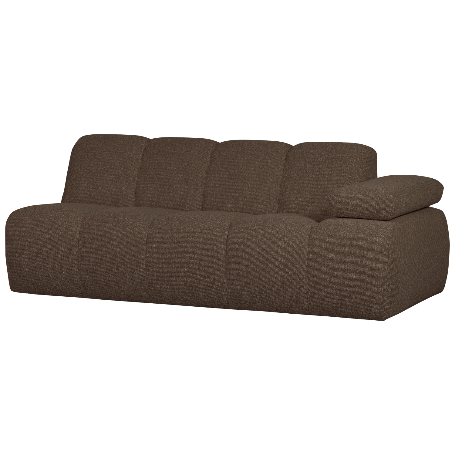 WOOOD Mojo 2-Zits Bank Met Arm Rechts - Bouclé - Bruin - 74x200x97