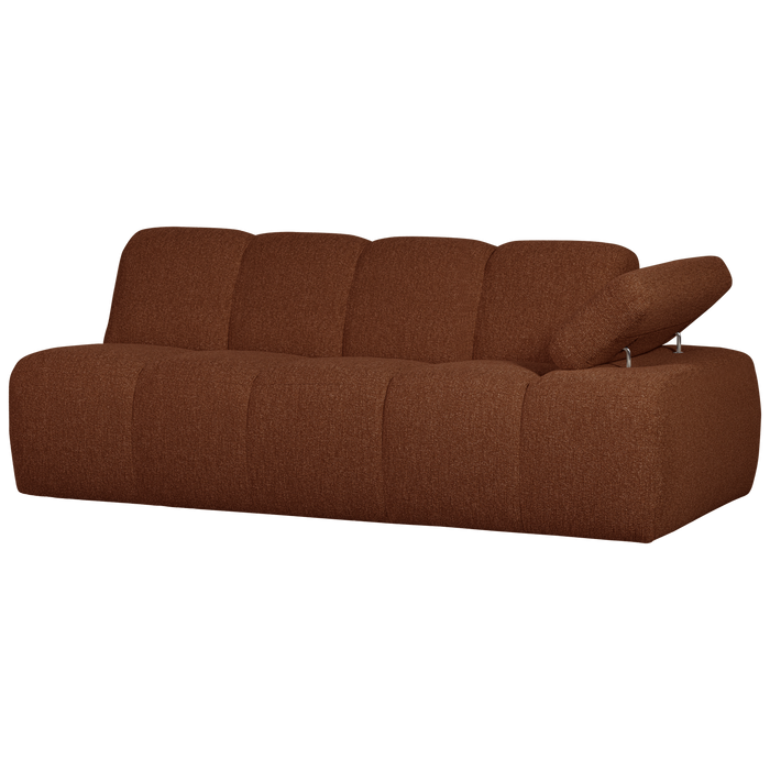 WOOOD Mojo 2-Zits Bank Met Arm Rechts - Bouclé - Roest Bruin Melange