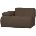 WOOOD Mojo 1-Zits Bank Met Arm Links - Bouclé - Bruin - 74x120x97