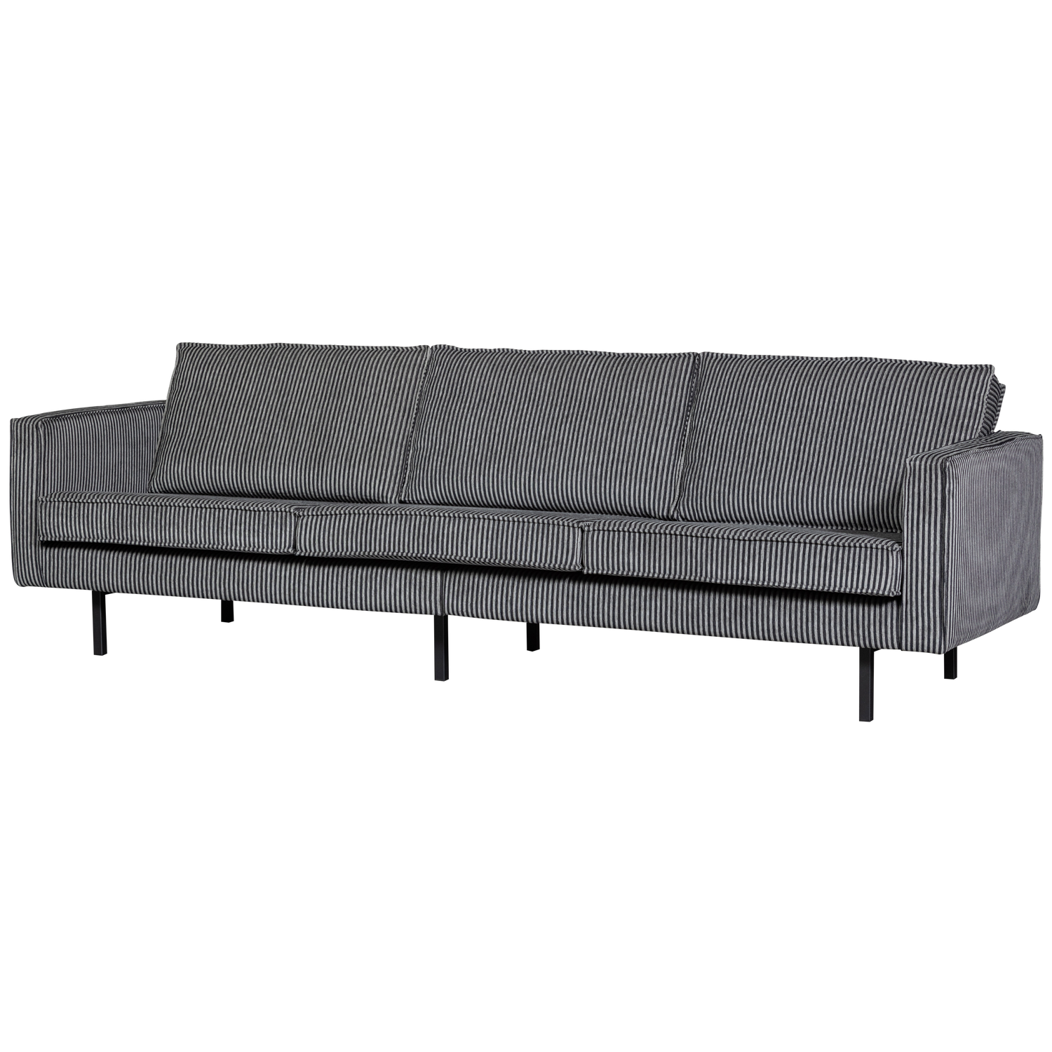 WOOOD Rodeo 3-Zits Bank - Streep - Zwart|Grijs - 85x277x86 cm,