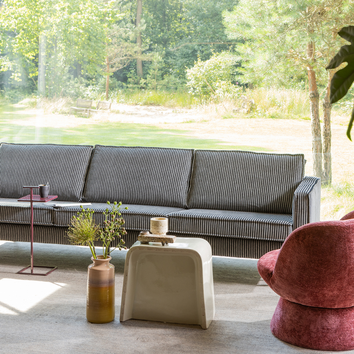 WOOOD Rodeo 3-Zits Bank - Streep - Zwart|Grijs - 85x277x86 cm,