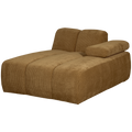 WOOOD Mojo Chaise Longue Elementenbank Rechts - Ribstof - Honing Geel