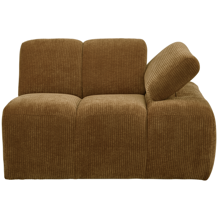 WOOOD Mojo 1-Zits Bank Met Arm Rechts - Ribstof - Geel - 74x120x97