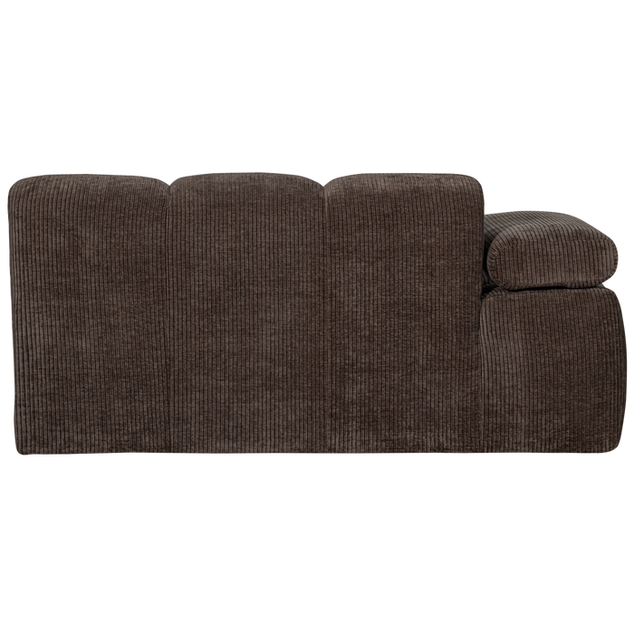 WOOOD Mojo 1,5-Zits Bank Met Arm Links - Ribstof - Bruin - 74x160x97