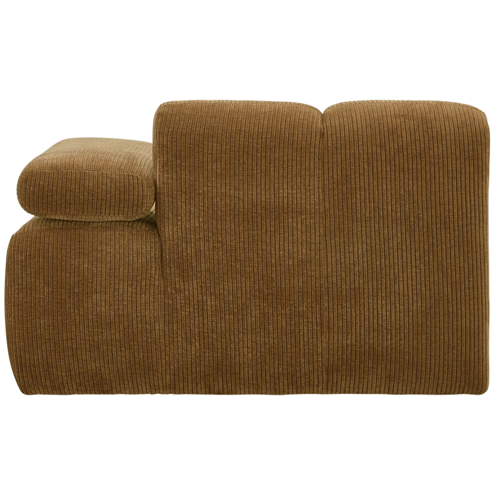 WOOOD Mojo 1-Zits Bank Met Arm Rechts - Ribstof - Geel - 74x120x97