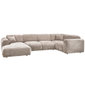 WOOOD hoekbank rechts Cloud - Chenille - Naturel - 80x345x198 cm