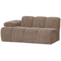 WOOOD Mojo 1,5-Zits Bank Met Arm Links - Ribstof - Zand - 74x160x97