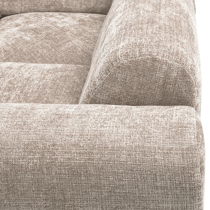 WOOOD hoekbank rechts Cloud - Chenille - Naturel - 80x345x198 cm