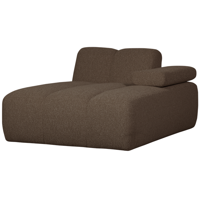 WOOOD Mojo Chaise Longue Elementenbank Rechts - Bouclé - Bruin
