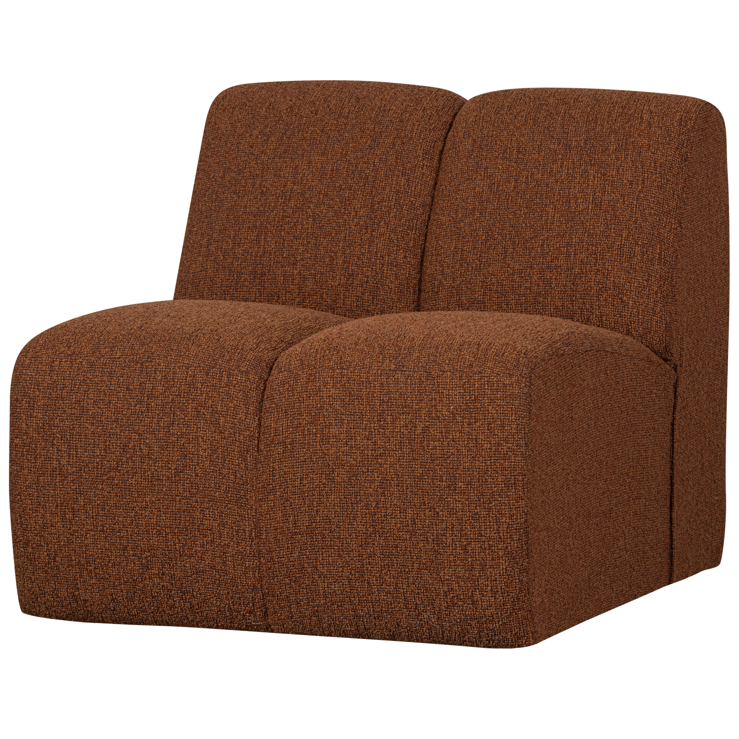 WOOOD Mojo 1-Zits Bank - Bouclé - Roest Bruin Melange - 74x80x97