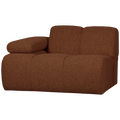 WOOOD Mojo 1-Zits Bank Met Arm Links - Bouclé - Roest Bruin Melange