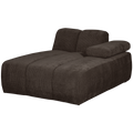 WOOOD Mojo Chaise Longue Elementenbank Rechts - Ribstof - Bruin