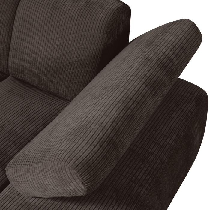 WOOOD Mojo Chaise Longue Elementenbank Rechts - Ribstof - Bruin