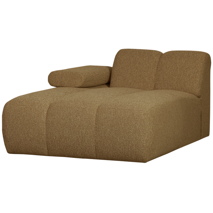 WOOOD Mojo Chaise Longue Elementenbank Links - Bouclé - Geel|Bruin