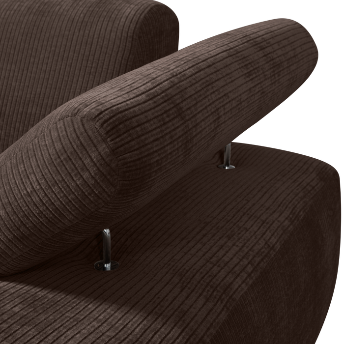 WOOOD Mojo Chaise Longue Elementenbank Rechts - Ribstof - Bruin