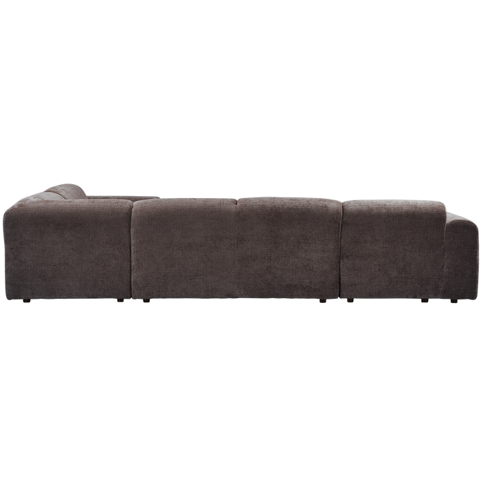 WOOOD hoekbank rechts Cloud - Chenille - Warm Bruin - 80x345x198 cm