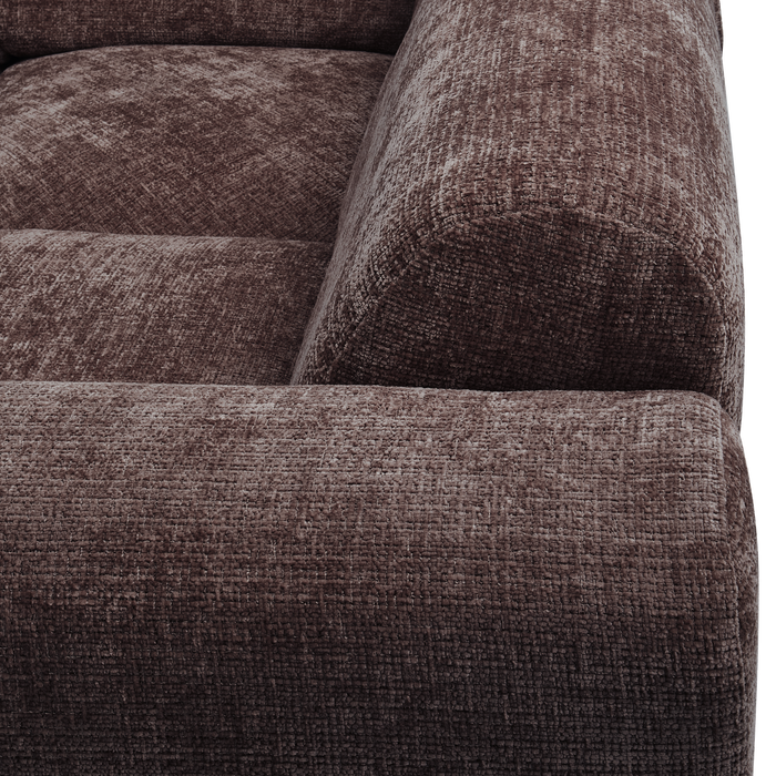 WOOOD hoekbank rechts Cloud - Chenille - Warm Bruin - 80x345x198 cm