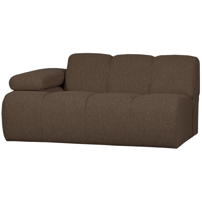 WOOOD Mojo 1,5-Zits Bank Met Arm Links - Bouclé - Bruin - 74x160x97