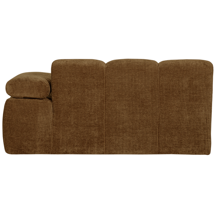 WOOOD Mojo 1,5-Zits Bank Met Arm Rechts - Ribstof - Geel - 74x160x67