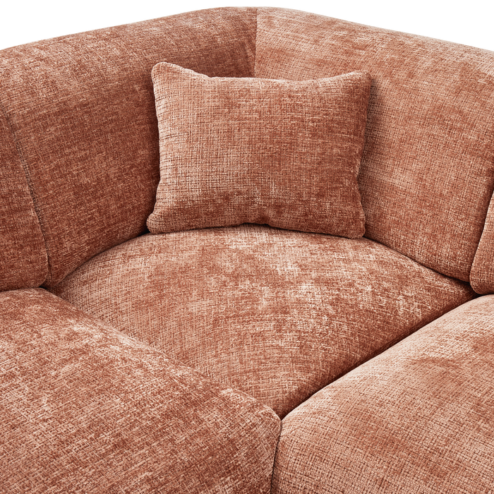 WOOOD hoekbank links Cloud - Chenille - Terra - 80x345x198 cm