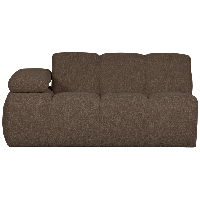 WOOOD Mojo 1,5-Zits Bank Met Arm Links - Bouclé - Bruin - 74x160x97