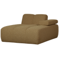 WOOOD Mojo Chaise Longue Elementenbank Rechts - Bouclé - Geel|Bruin
