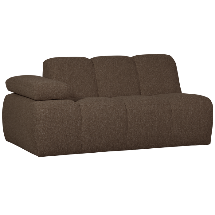 WOOOD Mojo 1,5-Zits Bank Met Arm Links - Bouclé - Bruin - 74x160x97