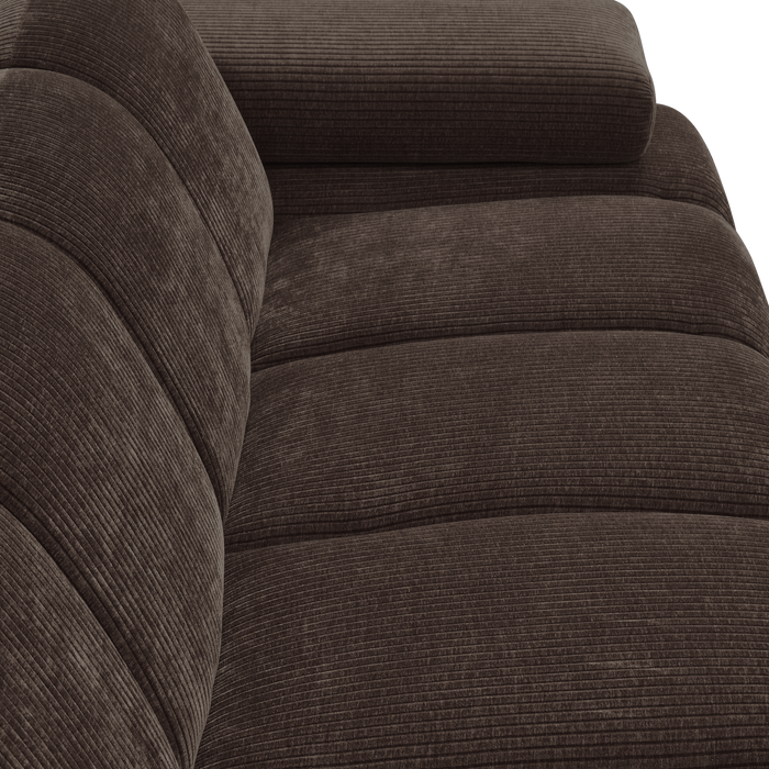 WOOOD Mojo 2-Zits Bank Met Arm Rechts - Bouclé - Roest Bruin Melange