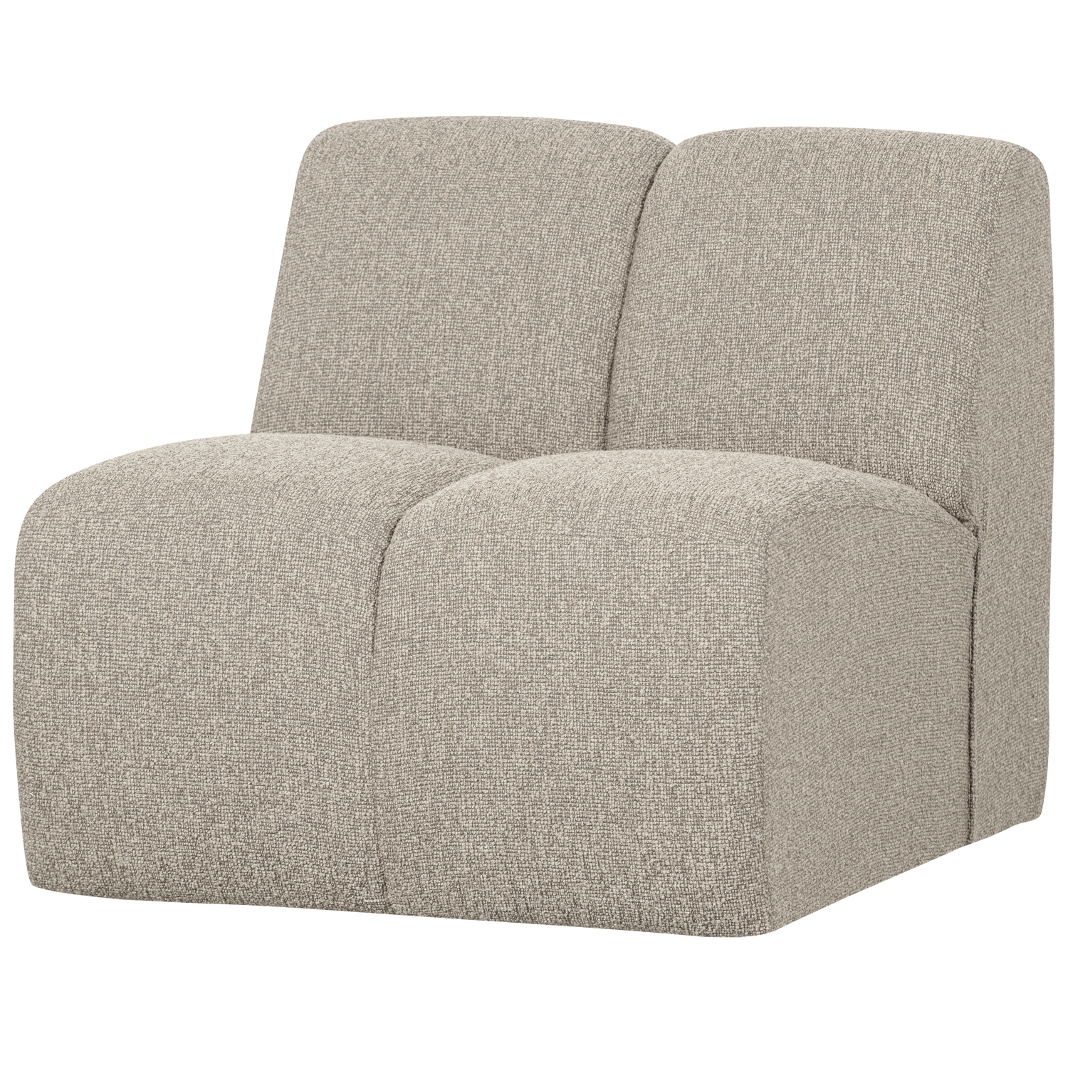 WOOOD Mojo 1-Zits Bank - Bouclé - Beige Melange - 74x80x97