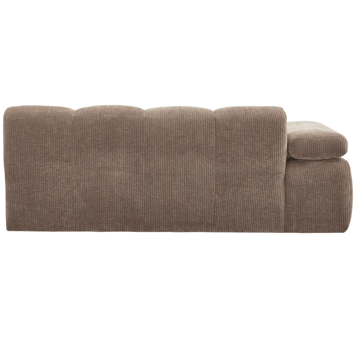 WOOOD Mojo 2-Zits Bank Met Arm Links - Ribstof - Zand - 74x200x97