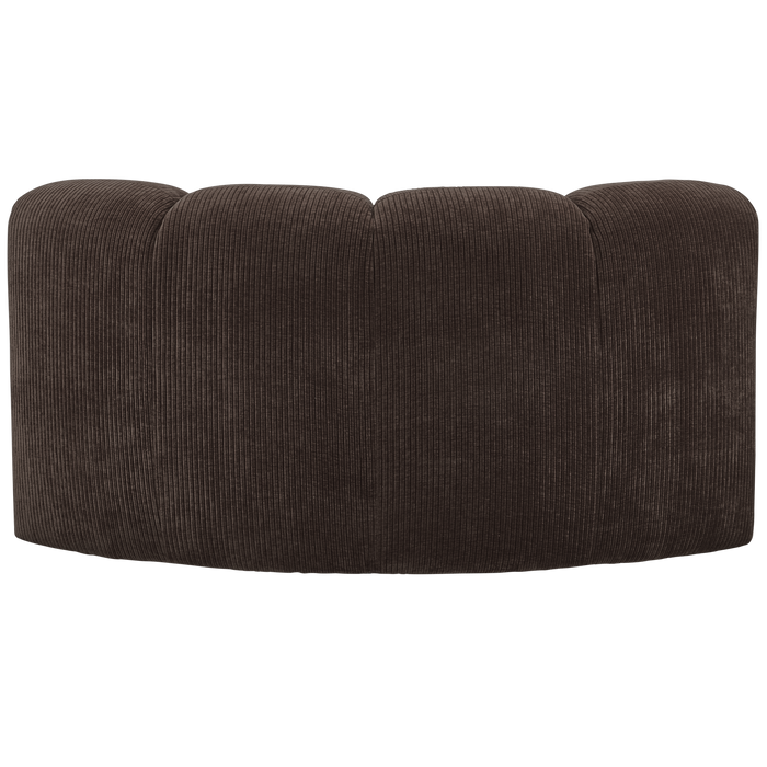 WOOOD Mojo Bank Hoekelement  - Ribstof - Bruin - 75x68x77