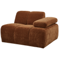 WOOOD Mojo 1-Zits Bank Met Arm Rechts - Ribstof - Roest Bruin