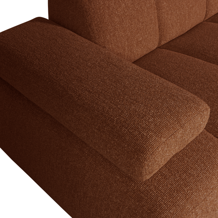 WOOOD Mojo 1,5-Zits Bank Met Arm Links - Bouclé - Roest Bruin