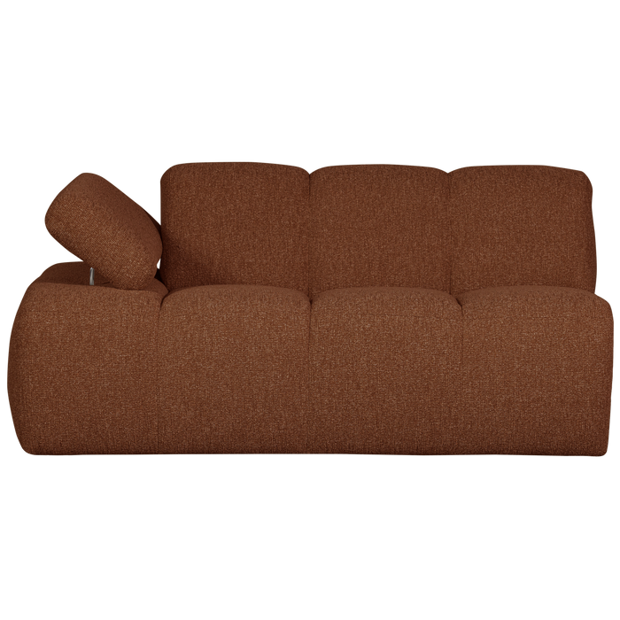 WOOOD Mojo 1,5-Zits Bank Met Arm Links - Bouclé - Roest Bruin