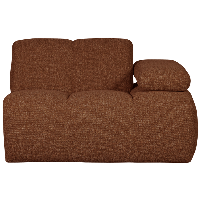 WOOOD Mojo 1-Zits Bank Met Arm Rechts - Bouclé - Roest Bruin Melange