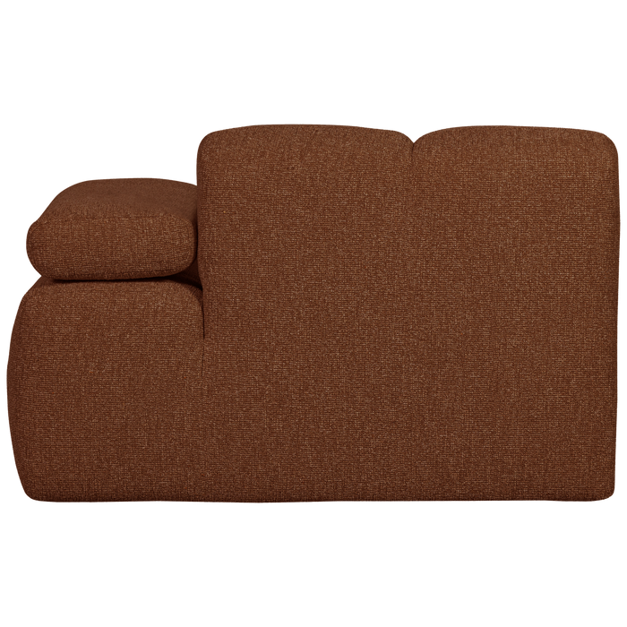 WOOOD Mojo 1-Zits Bank Met Arm Rechts - Bouclé - Roest Bruin Melange