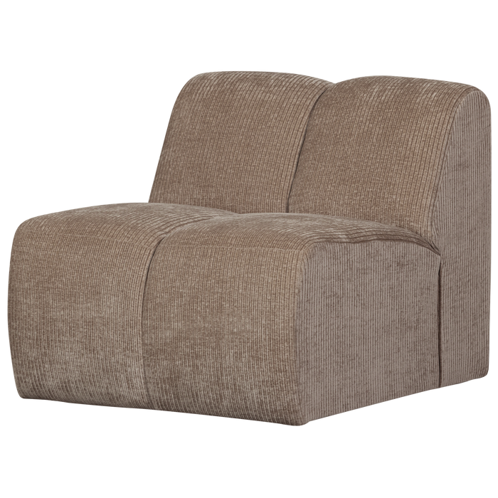 WOOOD Mojo 1-Zits Bank - Ribstof - Donker Zand - 74x80x97