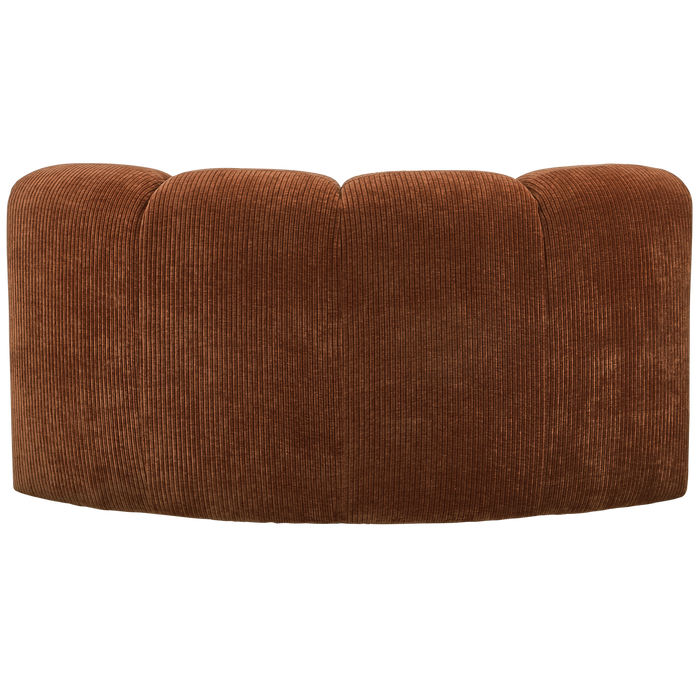 WOOOD Mojo Bank Hoekelement - Ribstof - Roest Bruin - 75x68x77