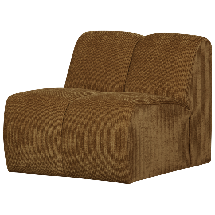 WOOOD Mojo 1-Zits Bank - Ribstof - Honing Geel - 74x80x97